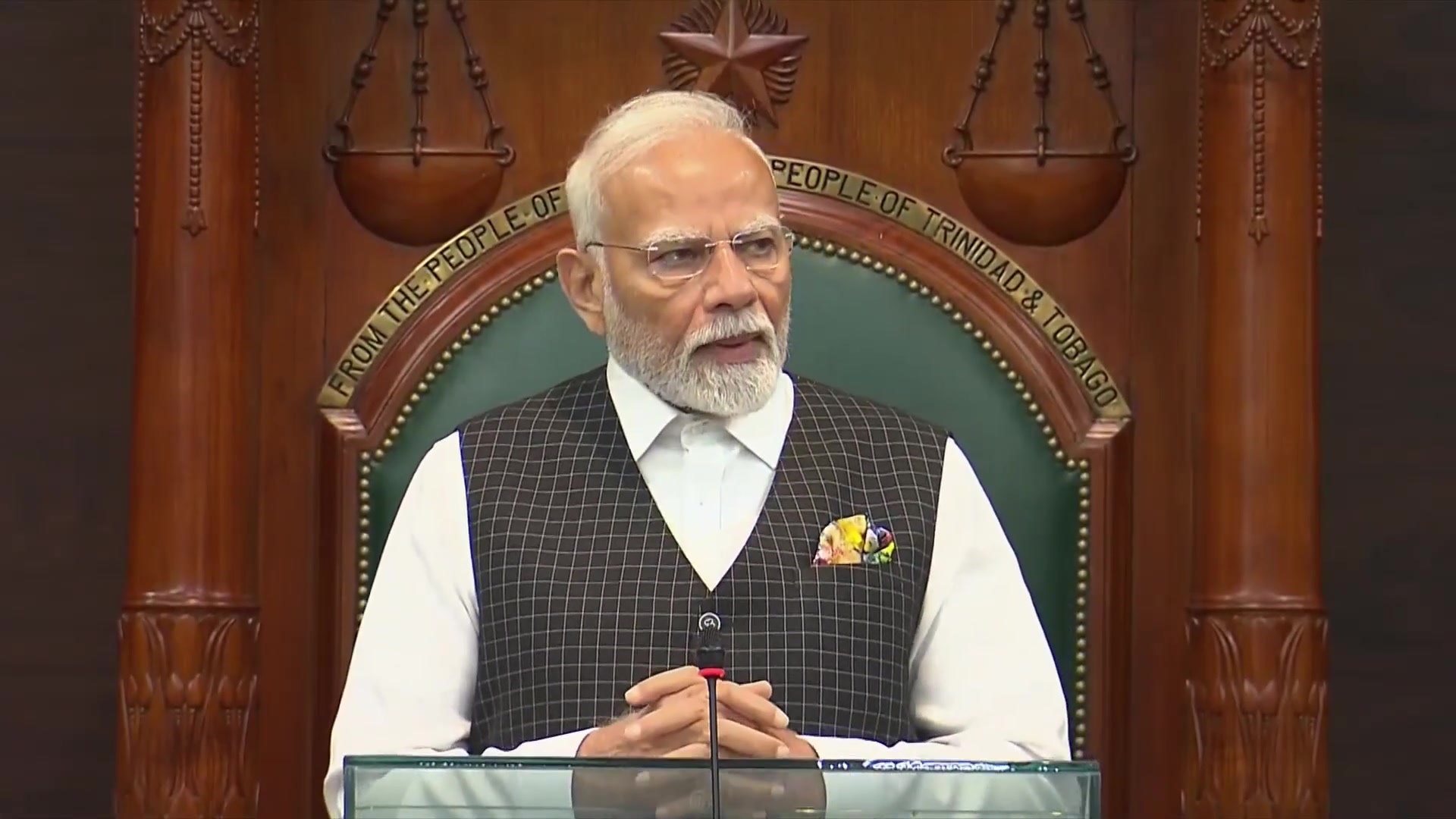PM Modi addresses Joint Session of the Parliament of Trinidad &amp; Tobago